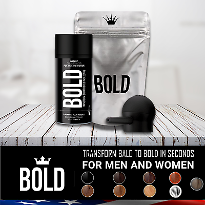 #ad BOLD Dark Brown Black Medium Brown Gray 27.5g Hair Building Thickening Fibers US $20.27