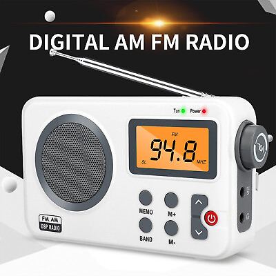 #ad Digital AM FM Radio Audio Receiver Music PlayerLCD Screen Clear Loud SpeakerE7 $19.99