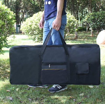 #ad Black Portable 61 Key Keyboard Electric Piano Padded Case Gig Bag Oxford Cloth $19.65