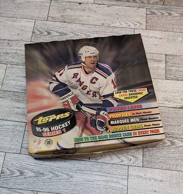 #ad 1995 96 Topps Hockey Series 1 JUMBO Wax Box COMPLETE SUPER RARE $200.00