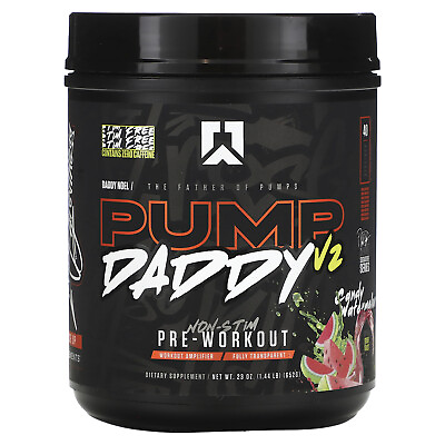 #ad Pump Daddy V2 Non Stim Pre Workout Candy Watermelon 1.44 lb 652 g $56.99