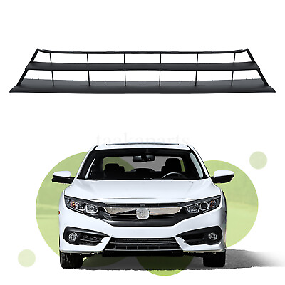 #ad Front Bumper Insert Lower Grille Grill For 2016 2018 Honda Civic Sedan Coupe $24.99