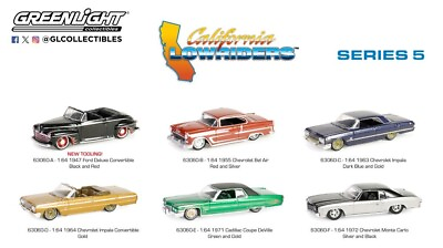 #ad GREENLIGHT 1:64 California Lowriders Series 5 Set of 6 cars $41.94