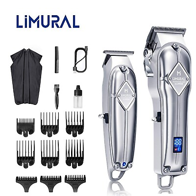 #ad Limural Hair Clippers Cordless Trimmer Electric Shaver Cutting Beard Barber Men $61.19