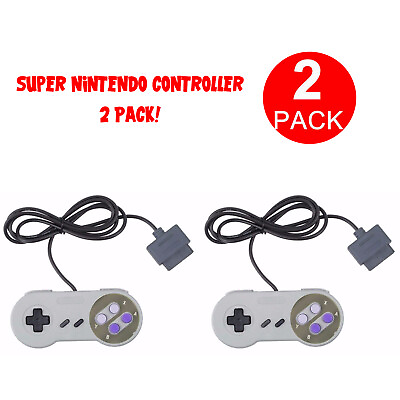 #ad 2 FOR New Super Nintendo SNES System Console Replacement Controller 6FT SNS 005 $11.95