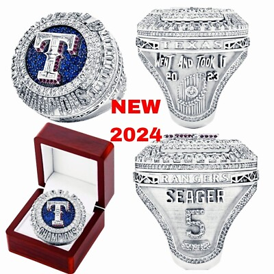 #ad New 2024 Texas Rangers Ring With Box #5 SEAGER $27.99