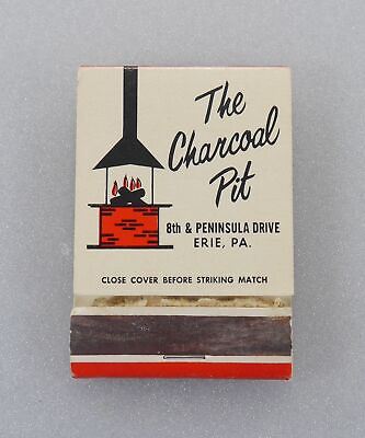 #ad The Charcoal Pit Erie PA Vintage Matchbook Cover Struck $5.00