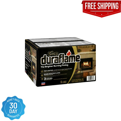 #ad Duraflame Fire Logs 6 Pack 4.5lb Bright Burning 3 Hour Burn Time Fast Lighting $27.90