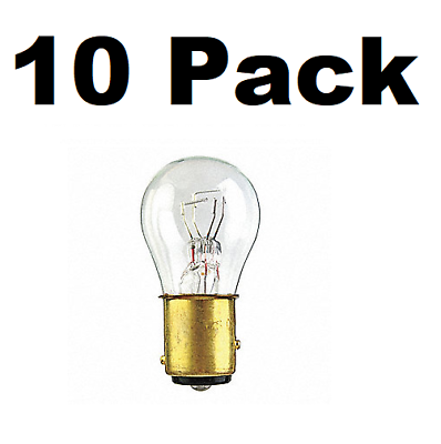 #ad Box of 10 #1157 Lamp Auto Bulb Automotive Lightbulb BRASS Dual Filament BAY15d $8.15