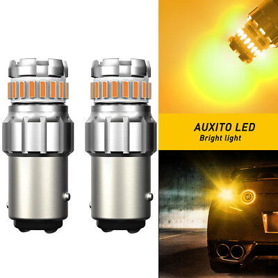 #ad AUXITO 1157 2X 7528 Signal Turn Side Parking Marker Lights LED Yellow Amber DRL $12.09