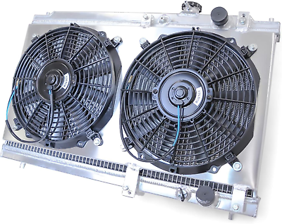 #ad Yonaka Aluminum Dual Core Lightweight Performance Radiator W Fans amp; Shroud Kit f $542.99