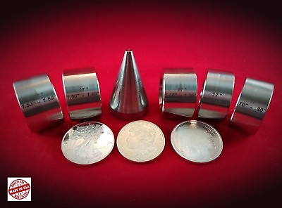 #ad 17 deg. Folding Reduction Dies set of 5 and Folding cone Coin Ring Tools $159.99