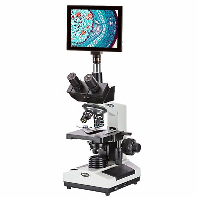 #ad AmScope Trinocular 40X 1000X Compound Halogen Microscope10.5quot; Touchscreen 8MP $998.99
