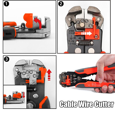 #ad Adjustable Insulation Cable Wire Stripper Cutter Crimper Pliers Electric Tool US $13.99