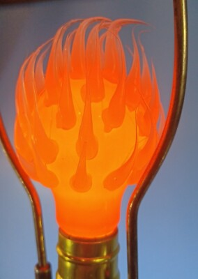 #ad Vintage Sculpted Silicone Series ART BULBS Weird Retro Spike Lightbulb Orange... $35.79