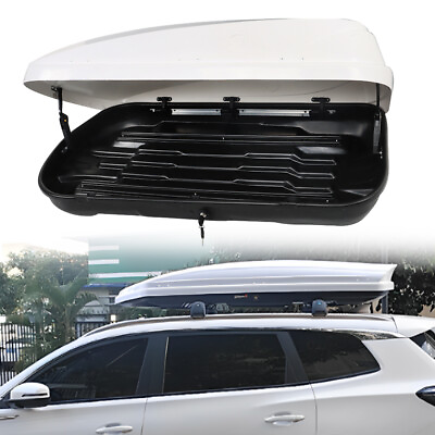 #ad New 14 ft³ ABS Car Roof Top Box Cargo Luggage Carrier 2 Locks Toolless Install $246.07