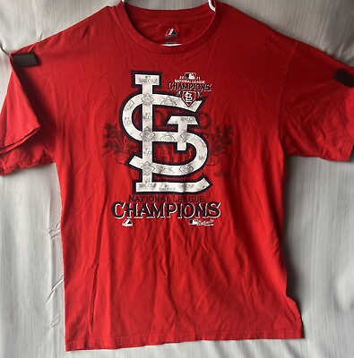 #ad Majestic St Louis Cardinals National League Champions 2011 Size Large $12.95