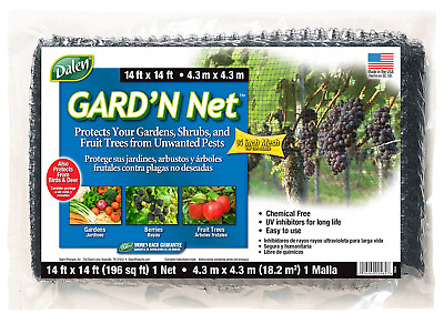 #ad Dalen Gard#x27;n Net 14ft x 14ft 3 4quot; Mesh Netting For Gardens Shrubs Trees NEW $18.79