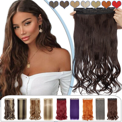 #ad Natural Thick Hair Piece One Piece Clip In Hair Extensions Full Head Easy Wear H $5.96