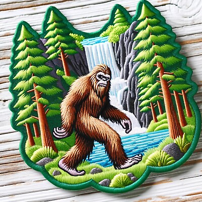 #ad Bigfoot Patch Iron on Applique Cryptid Myth Legend Mountain Forest Nature Badge $32.00