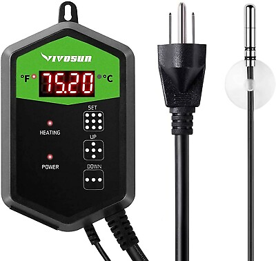 #ad VIVOSUN Digital Heat Mat Thermostat Temperature Controller 40–108 ºF for Seed $19.99