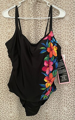 #ad NEW Miracle Suit Aloha Garden Sideswipe Floral One Piece Swimsuit *Size 16D Cup* $119.00
