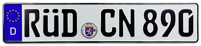 #ad Rüdesheim Front German License Plate RÜD by Z Plates with Unique Number NEW $34.99