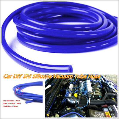 #ad 16.4ft 5M Blue Silicone Vacuum Tube Hose Universal Tubing Pipe For Car Vehicle $12.67