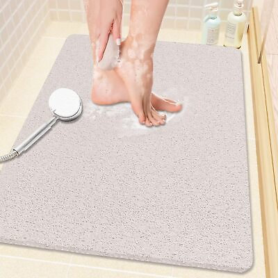 #ad Shower Mat Bathtub Mat Non Slip Soft Tub Mat with Drain PVC Loofah Bath Mat $39.98