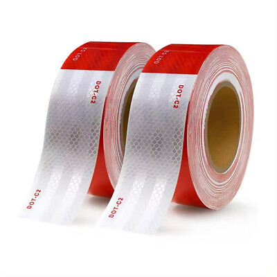 #ad Car Bumper Reflective Stickers Warning Strip Tape Secure Reflector Red Stickers $12.34
