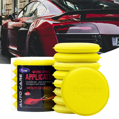 #ad 12PCS Kit Car Waxing Polish Foam Sponge Wax Applicator Cleaning Detailing Pads $4.29