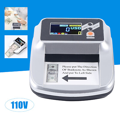 #ad Money Bill Counter Machine Cash Counting Counterfeit Detector US Dollar 2 in 1🔥 $70.35