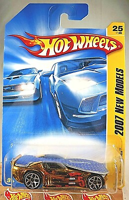 #ad 2007 Hot Wheels #25 New Models 25 180 SOLAR REFLEX Gold w Chrome 5Y Spoke Wheels $8.00