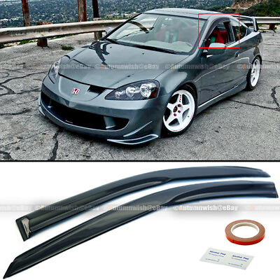 #ad Fit 02 06 Acura RSX DC5 Mugen Style 3D Wavy Tinted Window Visor Vent $29.95