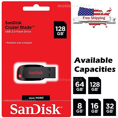 #ad #ad Sandisk 16GB 32GB 64GB 128GB Cruzer Blade Flash Drive Memory Stick USB Lot Pack $4.99