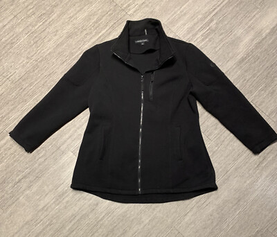 #ad Andrew Marc Black Cotton Casual Jacket Men#x27;s Size XXL 2XL Zip Up Coat $22.99