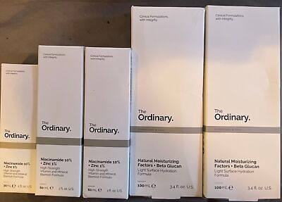 #ad Lot Of 5 The Ordinary Products 2x Natural Moisturizing amp; 3x Blemish Formula $99.99