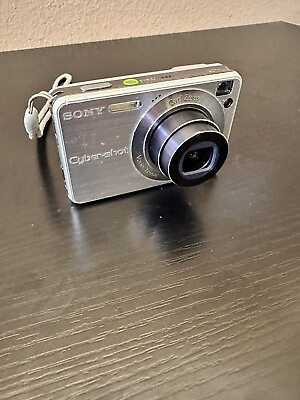 #ad Sony Cyber Shot Digital Camera DSC W120 7.2MP W Battery PARTS ONLY Powers On $25.16
