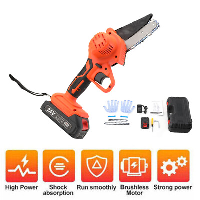 #ad 550W 24V Mini Handheld Electric Chainsaw Wood Cutting Branch Pruning Chain Saw $45.00