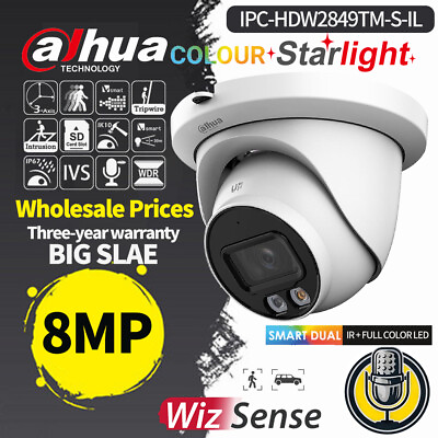 #ad ✅US Dahua Original 8MP 4K Smart Dual Light IPC HDW2849TM S IL POE IP Camera Lot $183.35