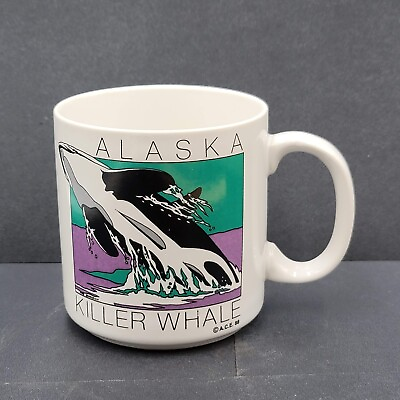 #ad 1988 Vintage Alaska Coffee Mug Killer Whale $14.00
