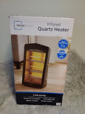 #ad Mainstays 1500 Watts Quartz Black Electric Space Room Heater Brand New $49.88