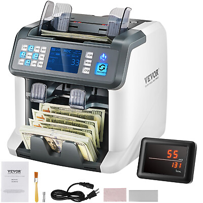 #ad VEVOR Money Counter Machine Bill Counter with UV MG IR DD Counterfeit Detection $533.99