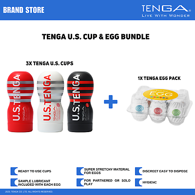 #ad TENGA Disposable U.S. Cup amp; Egg Male Masturbator Stroker Bundle NWT NIB $61.00