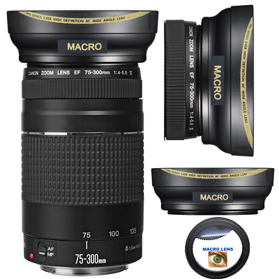 #ad WIDE ANGLE MACRO LENS FOR Canon EF 75 300mm f 4 5.6 III Lens EOS Rebel T5 T7 $48.99