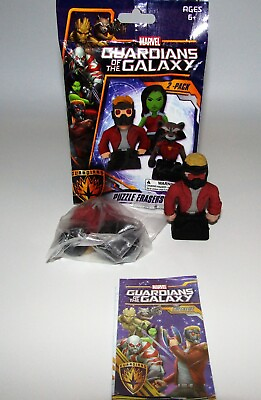 #ad MARVEL GUARDIANS OF THE GALAXY PUZZLE ERASERS SINGLE STAR LORD YOU BUILD NEW $7.95