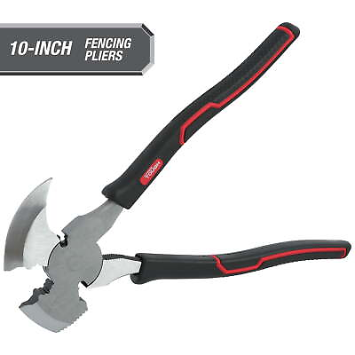 #ad Hyper Tough 10 inch Demolition and Fencing Pliers with Soft Grip Handlesnew $9.92