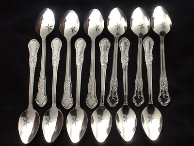 #ad Tea Spoons Set 12 Coffee Spoon Stainless Steel Dozen Spoon HHH $11.99