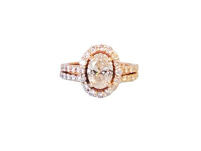 #ad Estate 14k Oval Halo Diamond Ring EGL USA H SI1 1ct Center $2450.00
