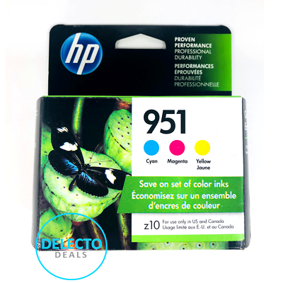 #ad 3 PACK HP GENUINE 951 COLOR INK OFFICEJET PRO 8100 8610 251DW 276DW SEALED BOX $42.70